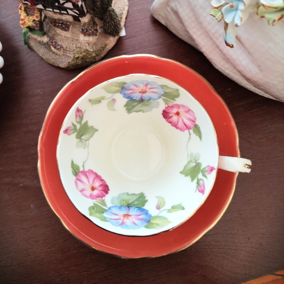 Vintage Aynsley Morning Glory Croset Teacup and Saucer - Picture 3 of 5